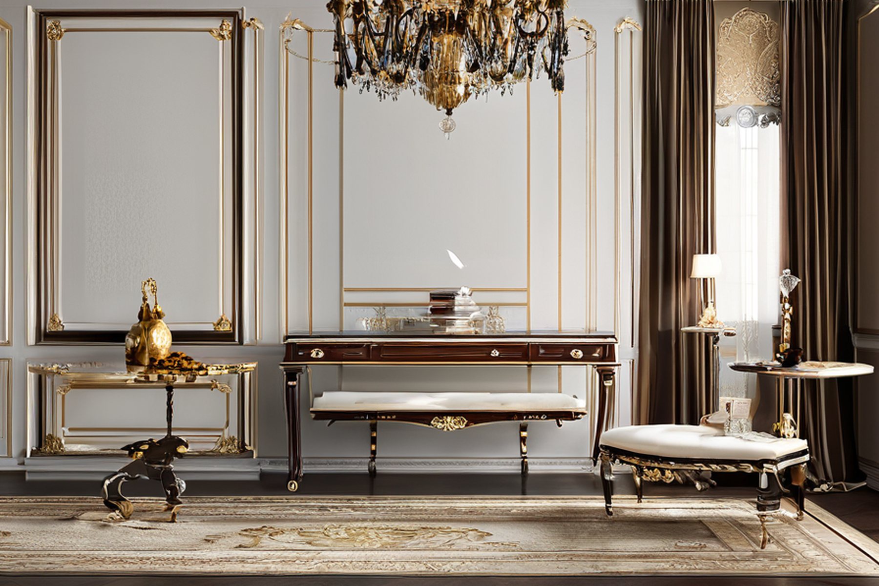 classic furniture collections bedroom suite display by Modenese Gastone