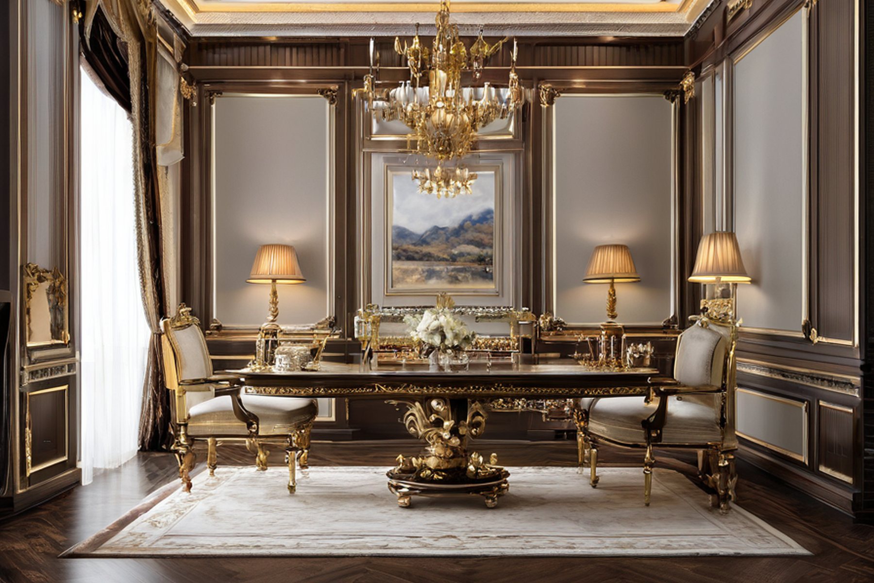 classic furniture collections finish sample table by Modenese Gastone