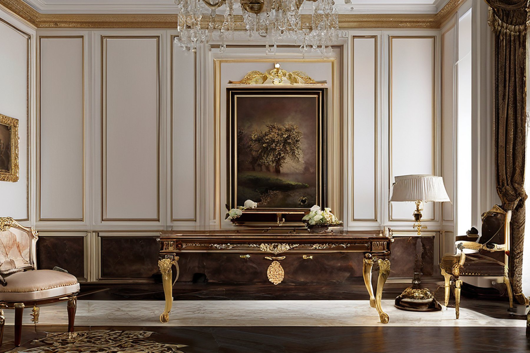 classic furniture manufacturer FAQ pricing table scene by Modenese Gastone