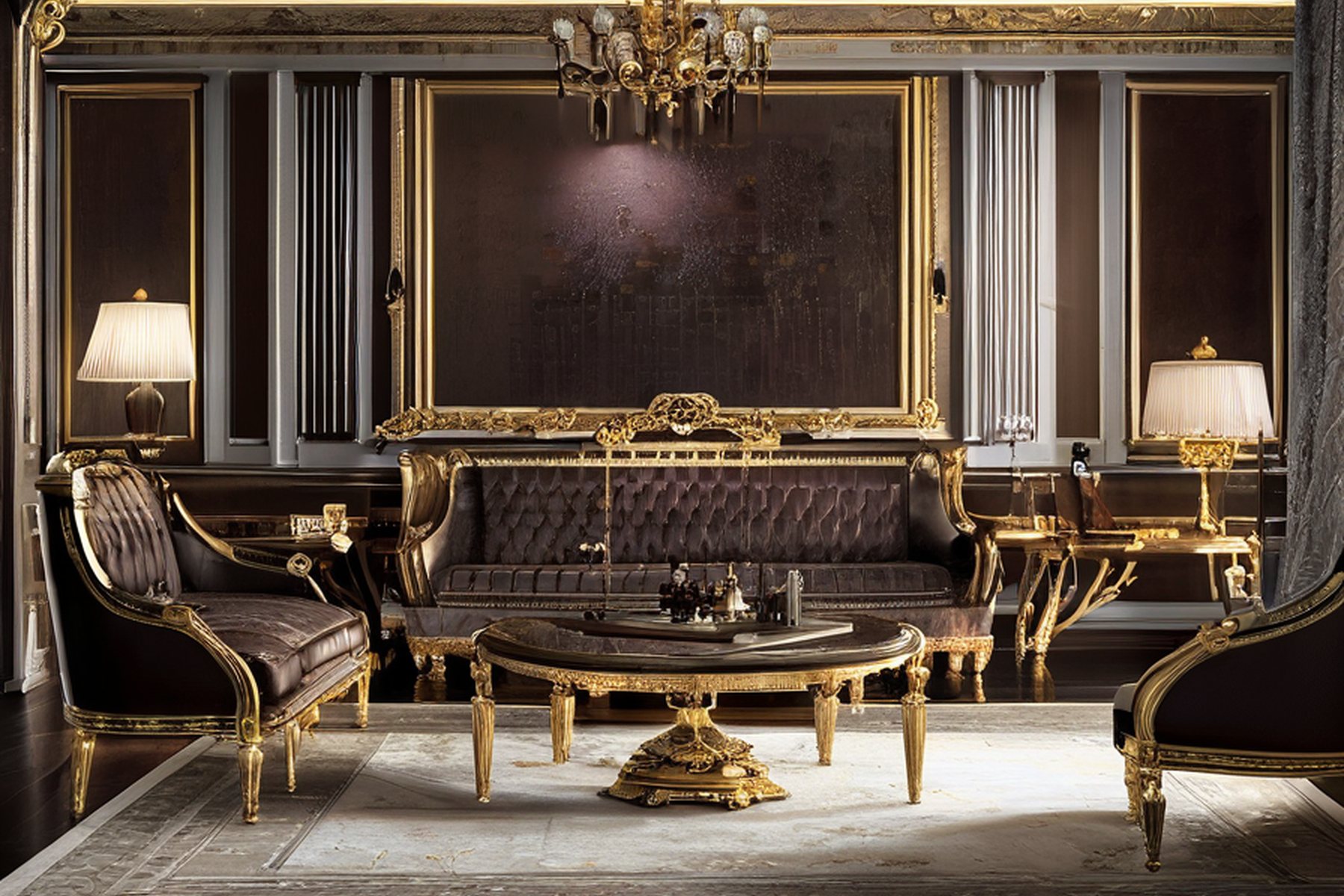 luxury classic furniture collection theater strip by Modenese Gastone