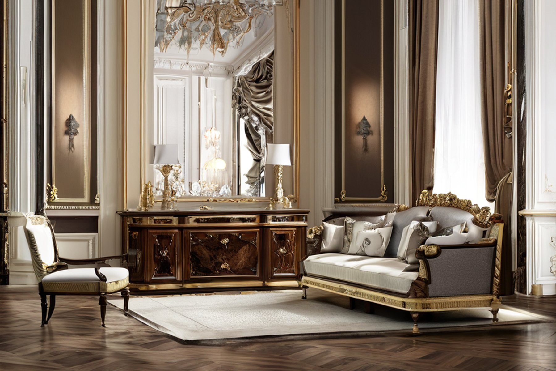 made-to-order classic furniture process packing and crating by Modenese Gastone