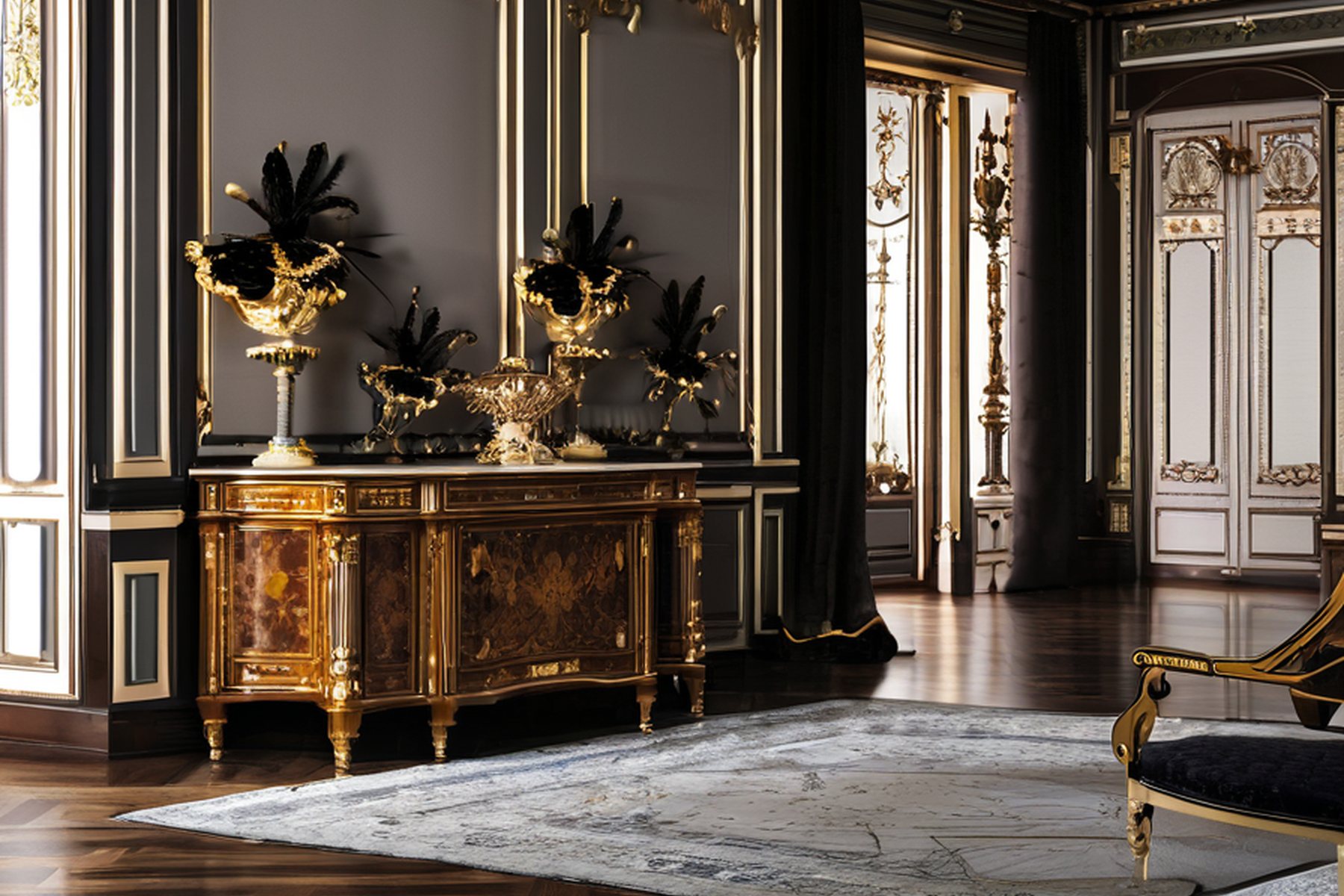 Modenese Gastone furniture maker since 1818 historic craft detail by Modenese Gastone