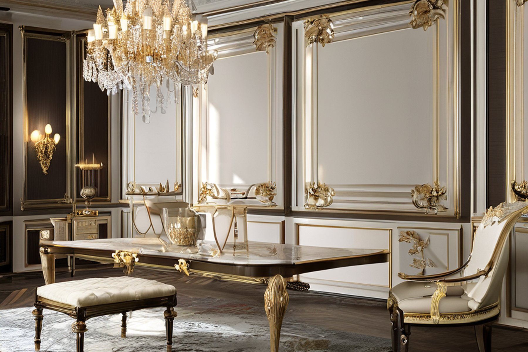 Venetian classic furniture ivory lacquer cabinet by Modenese Gastone